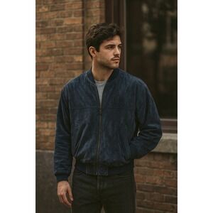 Men's Navy Bomber Jacket